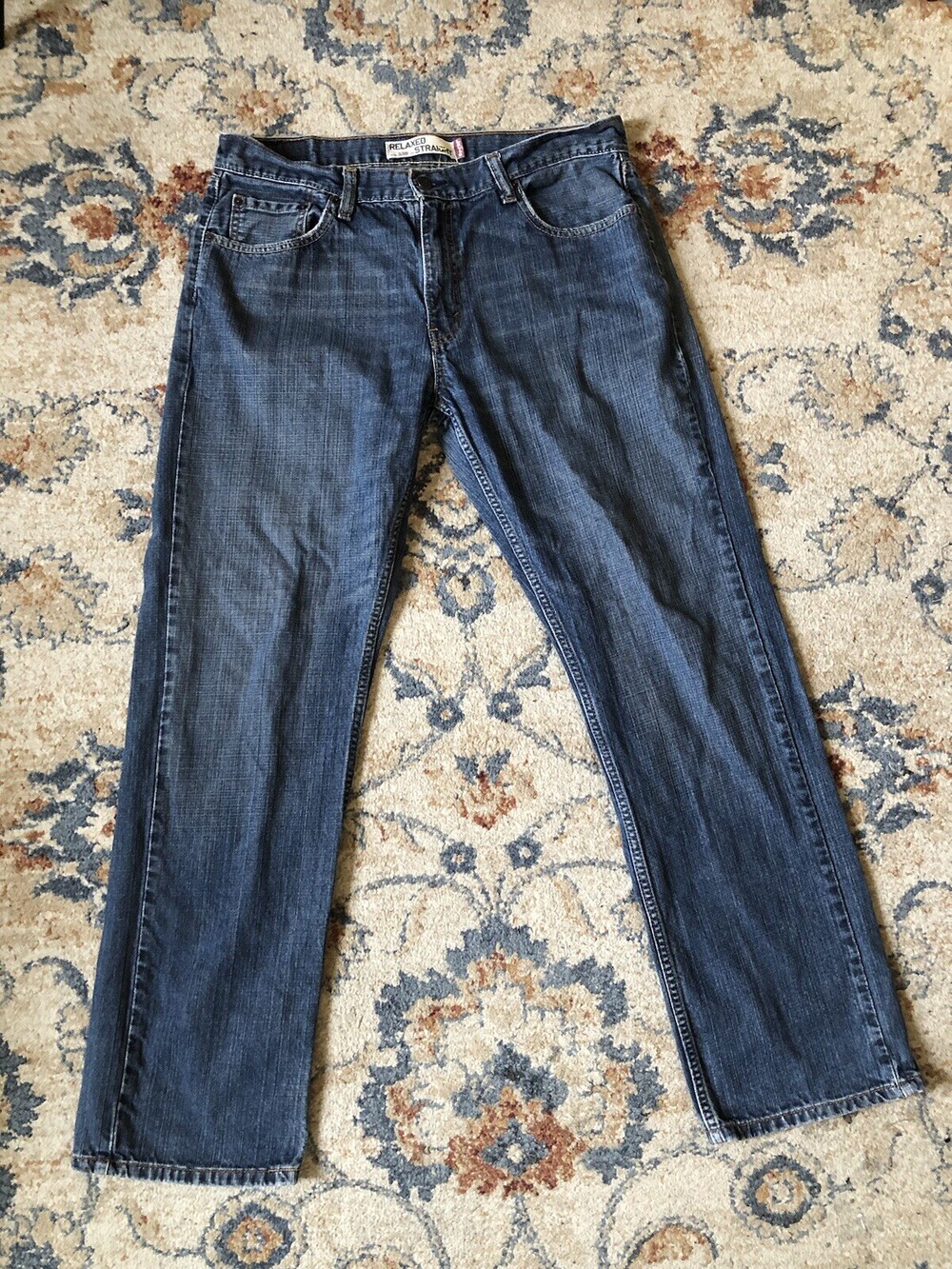 Levi's 559 Jeans Size W36 L34 Mens Relaxed Straight Fit Blue Denim